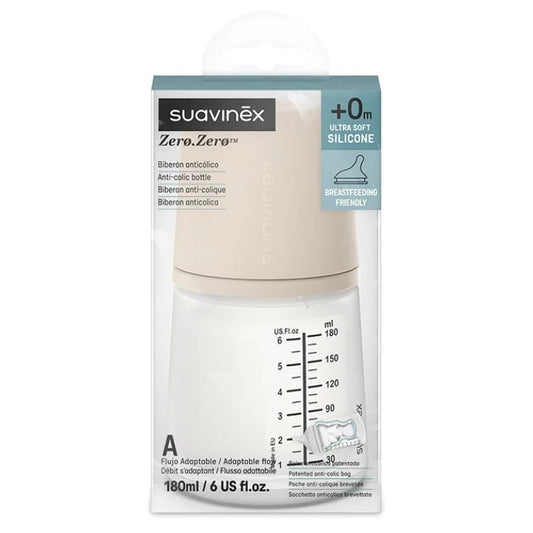 SUAVINEX - BIBERON SPECIALE ALLATTAMENTO ZERO.ZERO NUDE 180ML