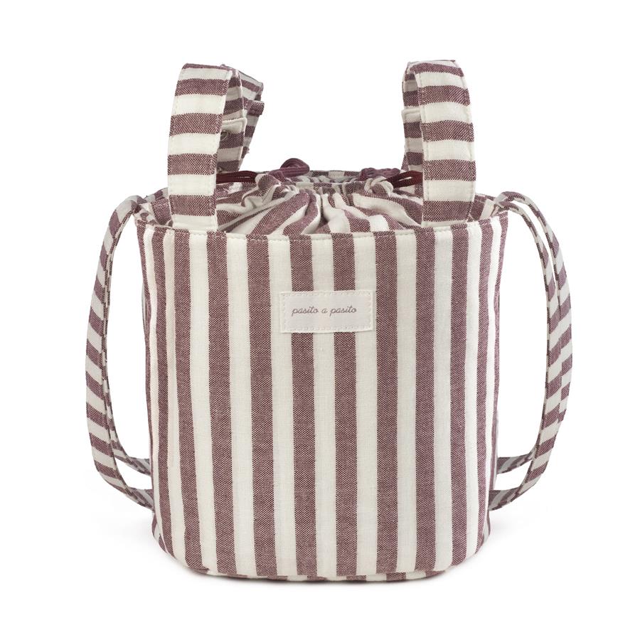 Borsa Bucket Cherry Strisce