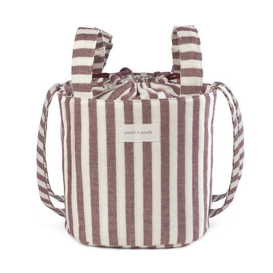 Borsa Bucket Cherry Strisce